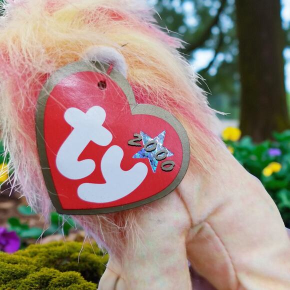 BUSHY THE LION - TY Beanie Baby - Teenie Beanie Babies (Year 2000) 7" - Picture 4 of 7